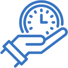 Clock icon representing time savings and reduced burnout